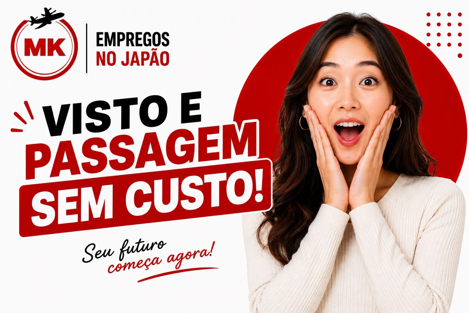 Empregos no Japão Visto e Passagem Sem Custo pela MK
