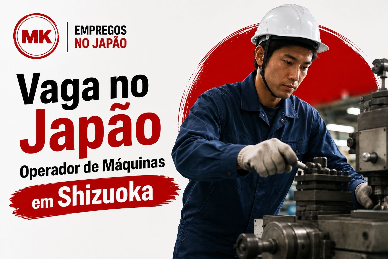 Vaga no Japão Operador de Máquinas Shizuoka Iwata Hamamatsu ¥1.330/h